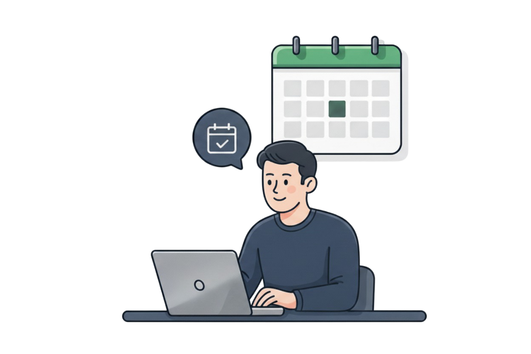 스케줄 관리를 하는 사람